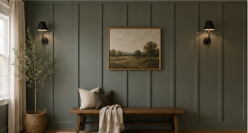 Board and batten wall inspiration